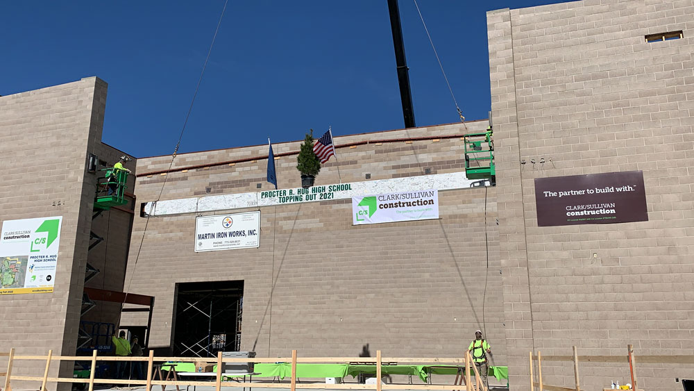 Hug High School Topping Out Ceremony